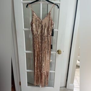 Lulu's Rose Gold Sequin Dress